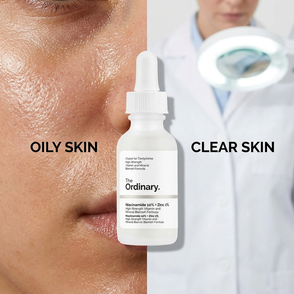 The Ordinary Niacinamide 10% + Zinc 1% Serum – Oil Control, Acne & Pore Minimizer (30ml).